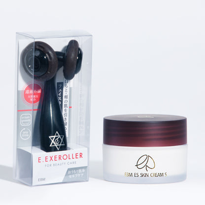日本EBM ES 實緊可麗霜50g+美顏滾輪 特惠組合